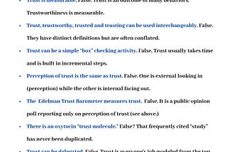 The Most Popular Mistruths about Trust