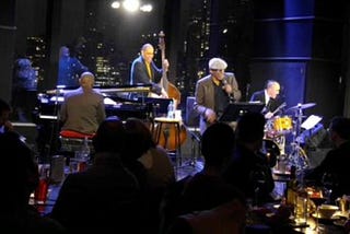 Ed and his Trio (George Cables, Ugonna Okegwo, Akira Tana) at Dizzy’s Jazz at Lincoln Center in 2015. Photo by Diane Reed.