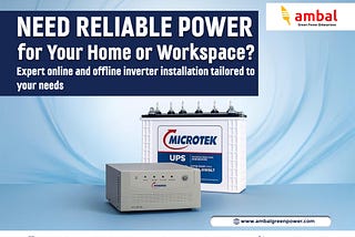 Trusted Online & Offline Inverter Solutions in Coimbatore