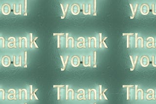“Thank you” neon sign
