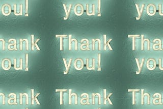 “Thank you” neon sign