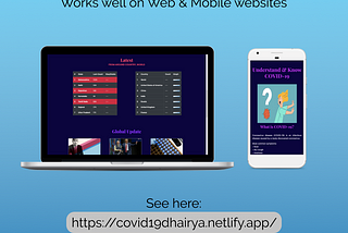 COVID-19 Dashboard Website by Dhairya Ostwal