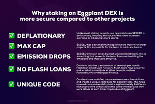 Why staking on Eggplant DEX is more secure compared to other projects