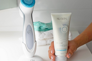 NuSkin LumiSpa device with their cleanser