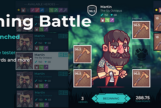 Battle game beta launched for game testers to win hero NFTs rewards and more