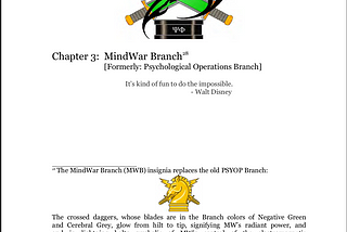 On MindWars and MindWarriors