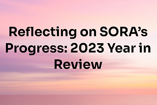 Reflecting on SORA’s Progress: 2023 Year in Review