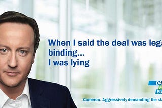 Cameron’s deal is a fraud on the British public.