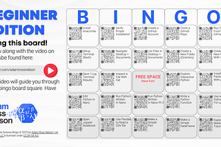 Data Science Bingo: Beginner Edition
