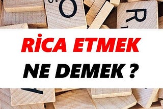 TİPLEME 1- RİCA ETMENİN DE BİR ADABI OLMALI