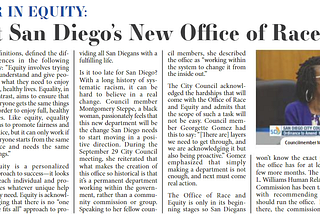 The Answer in Equity: A Look at San Diego’s New Office of Race and Equity