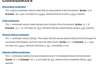 CSS selectors