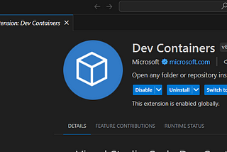 Dev Container Usage in Visual Studio Code
