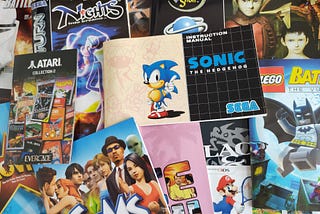 A selection of video game manuals