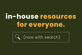 free marketing resources provided by in-house creative, now searchable