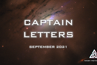 Captain Letters | September 2021