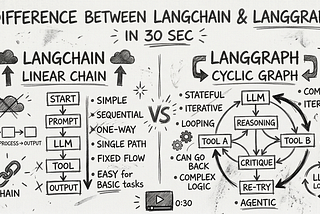 Understand LangChain and LangGraph in 30 sec: How AI Apps Think, Act, and Improve