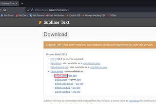Installing sublime text on Linux