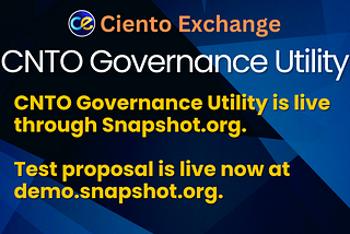 Announcing CNTO Governance