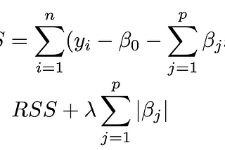 Statistical Learning — Lasso