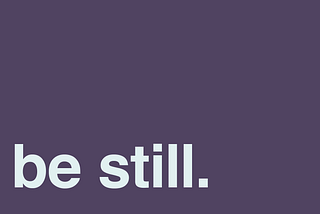 Living in the discomfort of the unresolved.