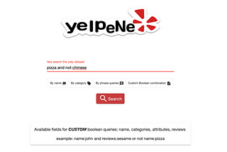 Build a search engine: Searching the Yelp dataset using SOLR , Angular and Node