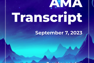 AMA with CEO Dmitry Gerasimov: September 7, 2023