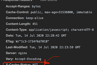 Nginx caching seen in browser developer tool