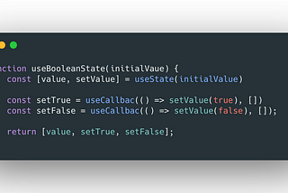 The only React hook you will need for boolean states