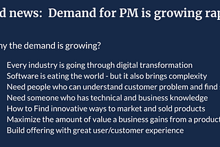 Why the demand for product managers are growing rapidly?