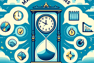 Cover image for ‘Master Decisions with the 10–10–10 Rule!’ blog post, showcasing a clock and thought bubbles in a flowing design. The bubbles represent time impacts (10 minutes, 10 months, 10 years) with icons like a checkmark, calendar, and growth chart. Background in cool blue and green tones with a yellow accent, and the title in modern, clean fonts, symbolizes strategic and thoughtful decision-making.