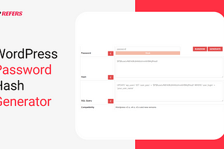 WordPress Password Hash Generator