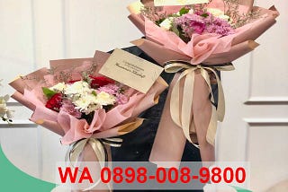 WA 0898–008–9800 Florist Buket Bunga Pink Di Jakarta Selatan Timur Utara Pusat Barat