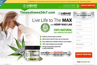 Hemp Max Lab Gummies Canada{CA} :  Reviews Real Pain Relief or Cheap Formula?