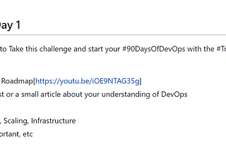 Day1 of #90daysof Devops 😊🎯