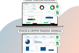 Trading Journals Forex + Stocks And Crypto For Google Sheets And Excel