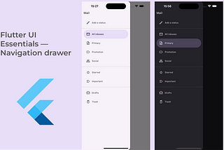 Flutter UI Essentials — Navigation drawer