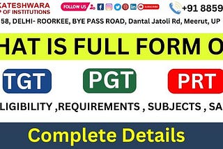 PGT FULL FORM What does PGT stand for?