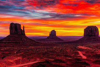 Paisagem do deserto monument valley