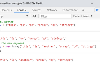 Create Array in JavaScript