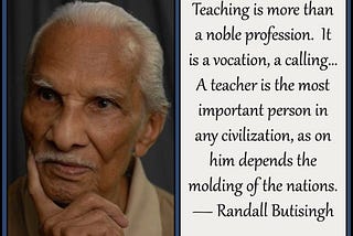 Teaching is a Vocation, not just a job to be done.