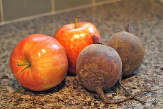 Gourmet Baby Food- Beets, Roasted Apples, and Cinnamon
