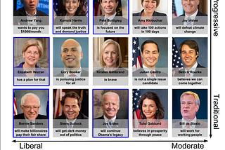 2020 presidential candidates infographic