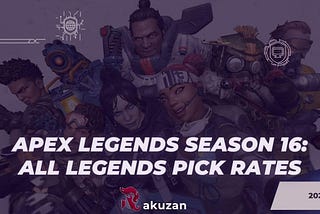Apex Legends Season 16: All legends Pick Rates