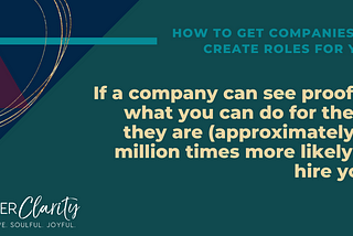 How to get companies to create roles for you