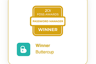 Buttercup Wins 20i’s 2023 FOSS Awards