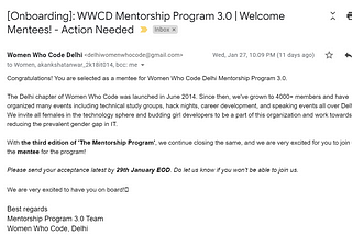 Women Who Code Mentorship Program 3.0 : Week 1