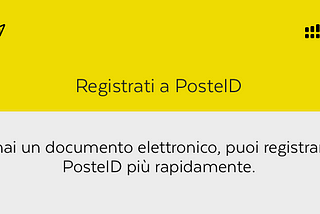 Analisi UX della registrazione all’App PosteID