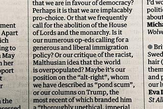 Letter to the Guardian