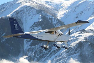 Flying over Argentinian mountains, and a missing pitot tube during preflight